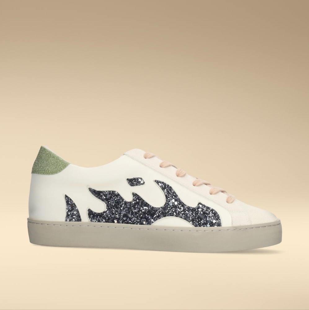 Bibi Lou Gamin Dopamine Gun Metal Sneaker, size 6.5, NWOB